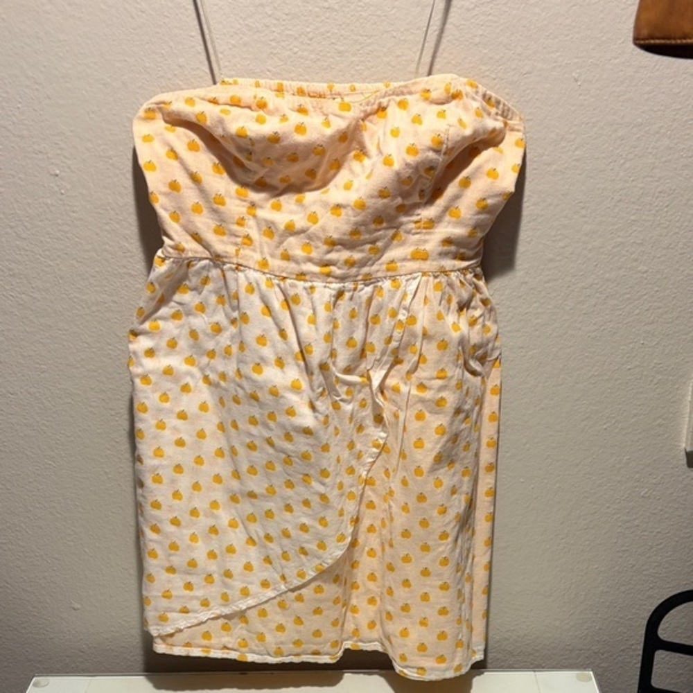 Strapless Dress with Oranges